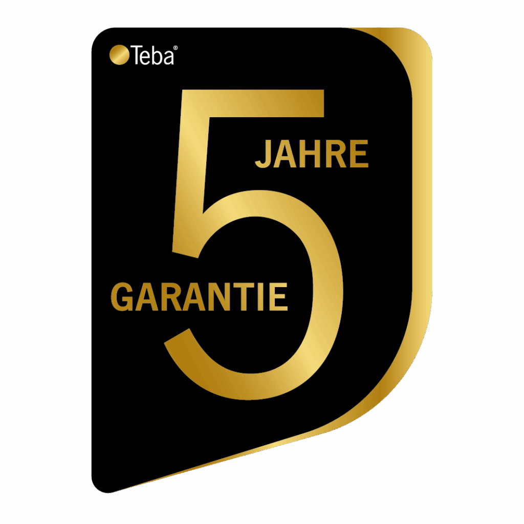 Teba-Siegel 5 Jahre Garantie
